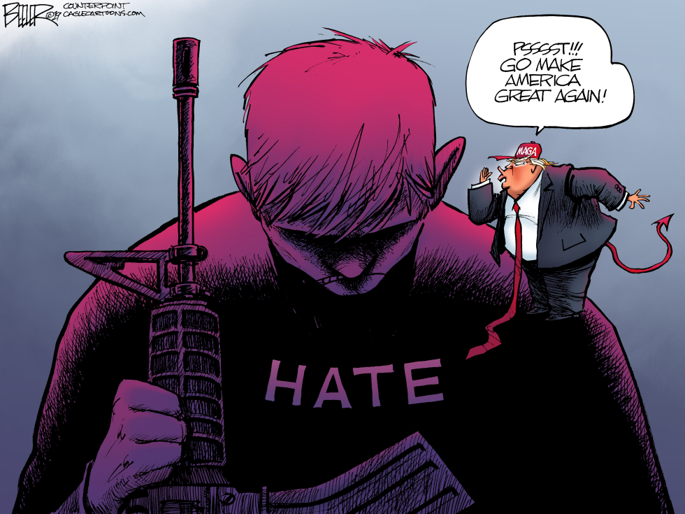  THE HATE WHISPERER by Nate Beeler