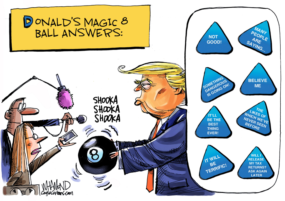  TRUMP'S MAGIC 8 BALL ANSWERS by Dave Whamond