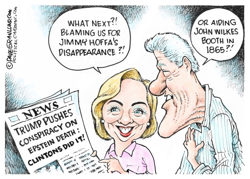 Trump blames Epstein death on Clintons
