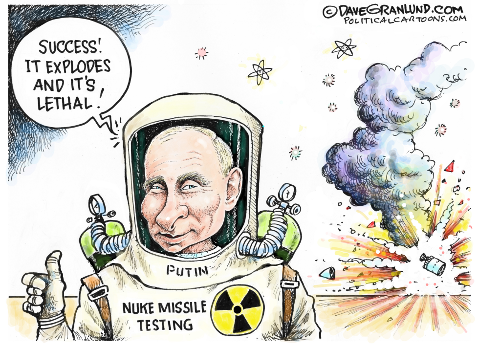  RUSSIAN NUKE MISSILE EXPLODES by Dave Granlund