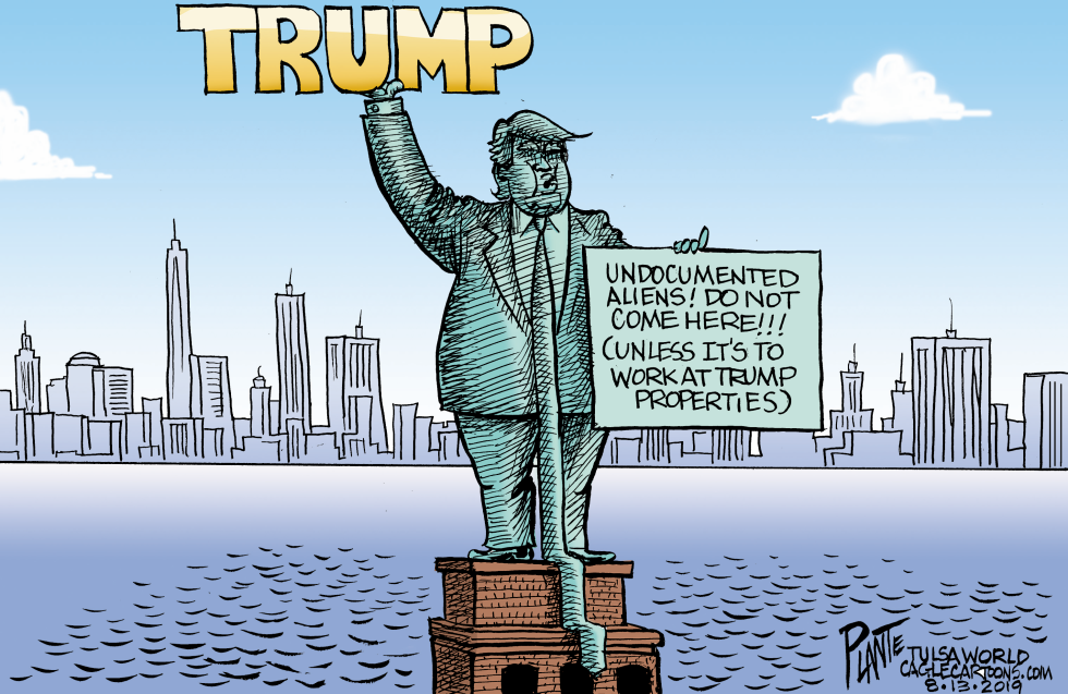  TRUMP AND THE STATUE OF LIBERTY by Bruce Plante