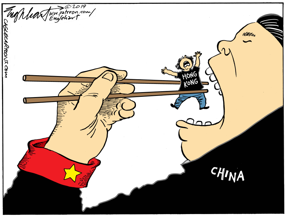  HONG KONG UNREST by Bob Englehart