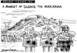 MOMENT OF SILENCE FOR MARIKANA by Zapiro