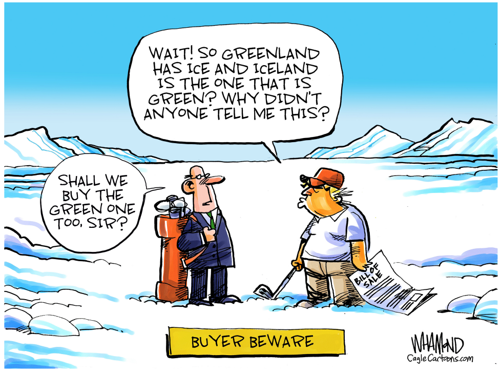  TRUMP GREENLAND PURCHASE by Dave Whamond