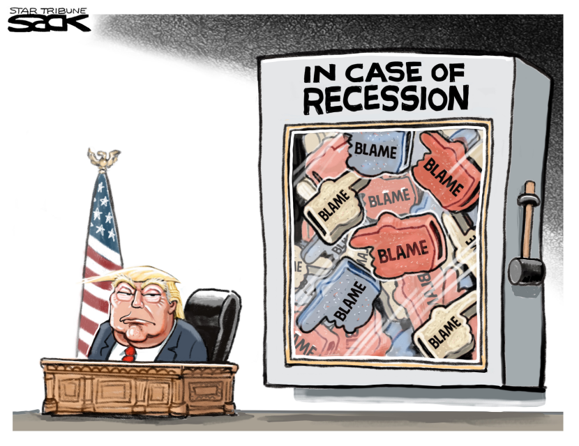 Trump's Recession Blame Game: Pointing Fingers in Case of Economic Downturn