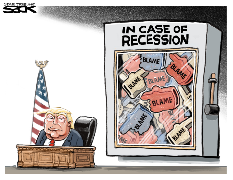  RECESSION BLAME by Steve Sack