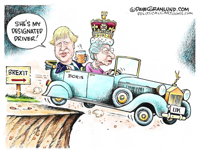 Boris Johnson and Queen Brexit