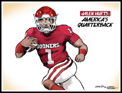 JALEN HURTS AMERICA'S QUARTERBACK by J.D. Crowe