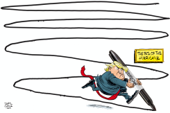 THE PATH OF THE HURRICANE by Daryl Cagle