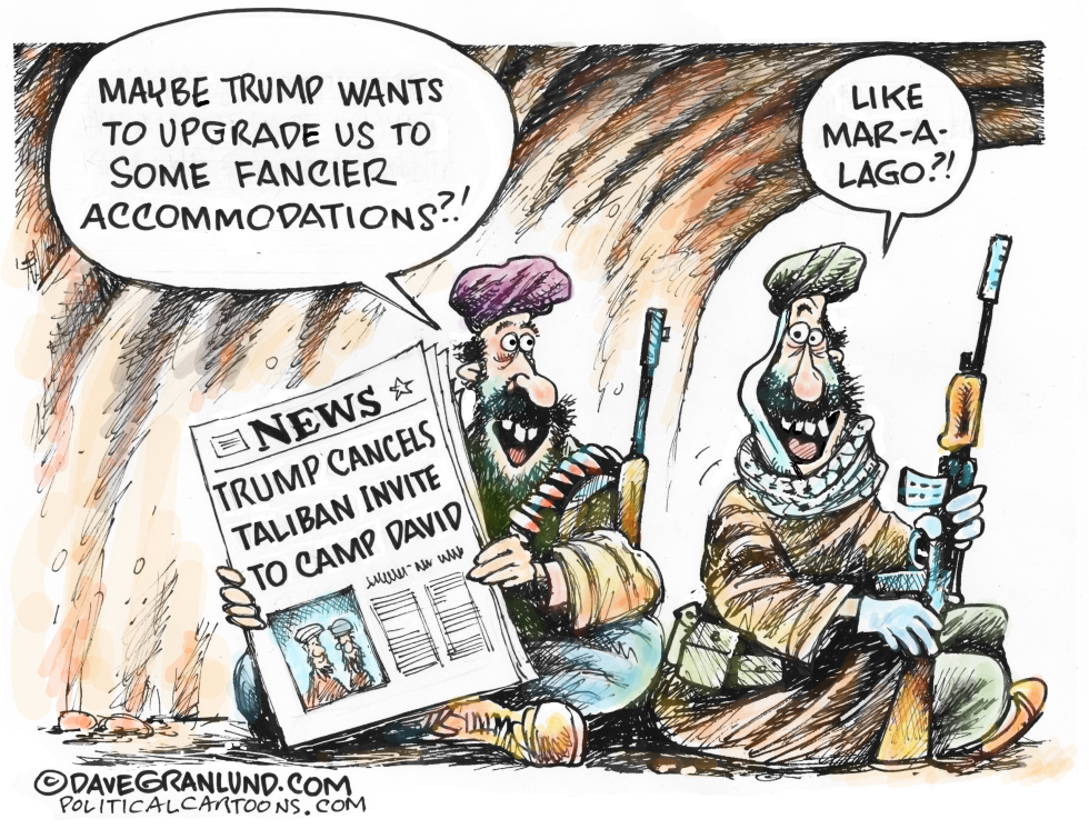  TALIBAN CAMP DAVID INVITE NIXED by Dave Granlund