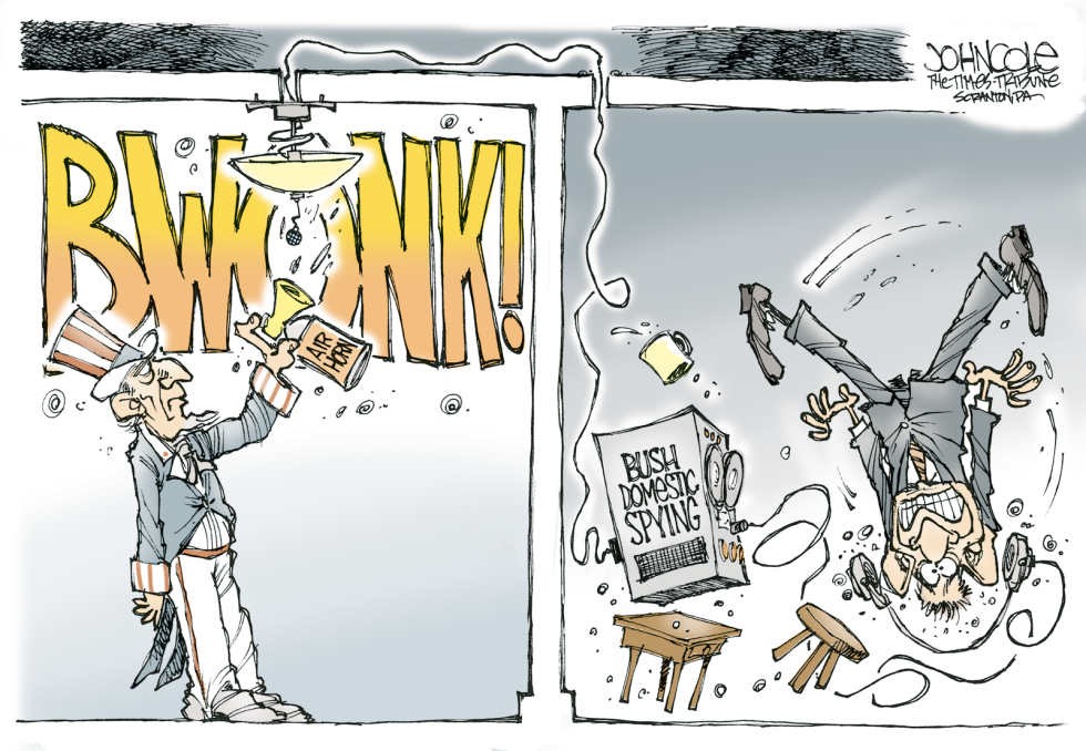 Bush caught spying -- color