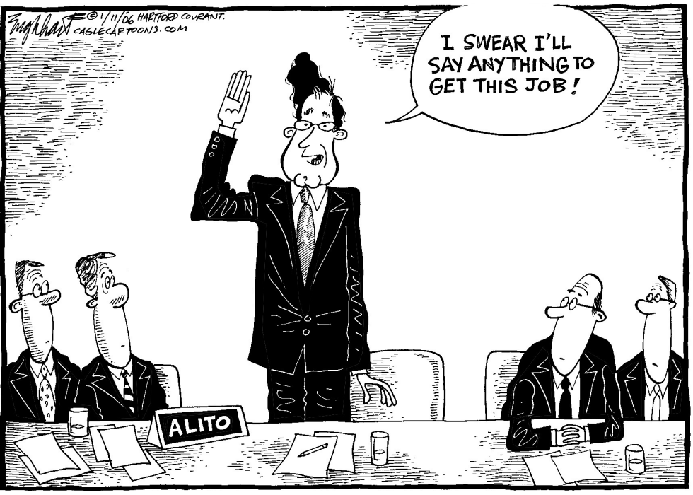  ALITO SWEARS IN by Bob Englehart