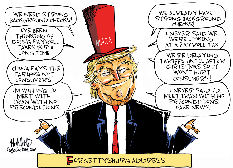  TRUMP FORGETTYSBURG ADDRESS by Dave Whamond