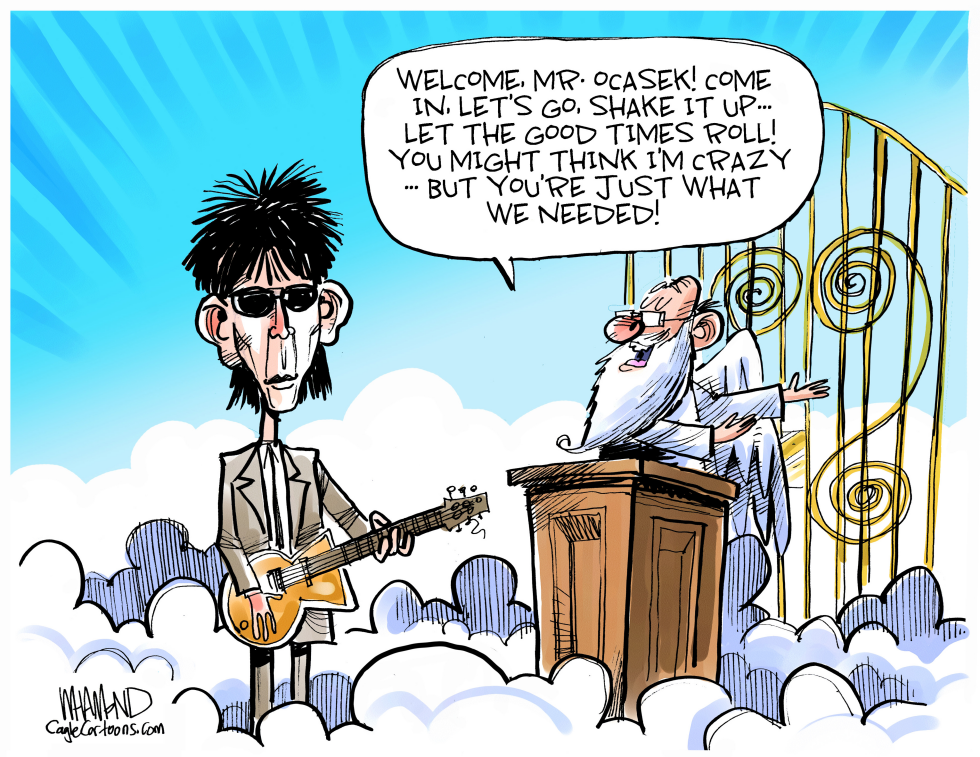  RIP RIC OCASEK OF THE CARS by Dave Whamond