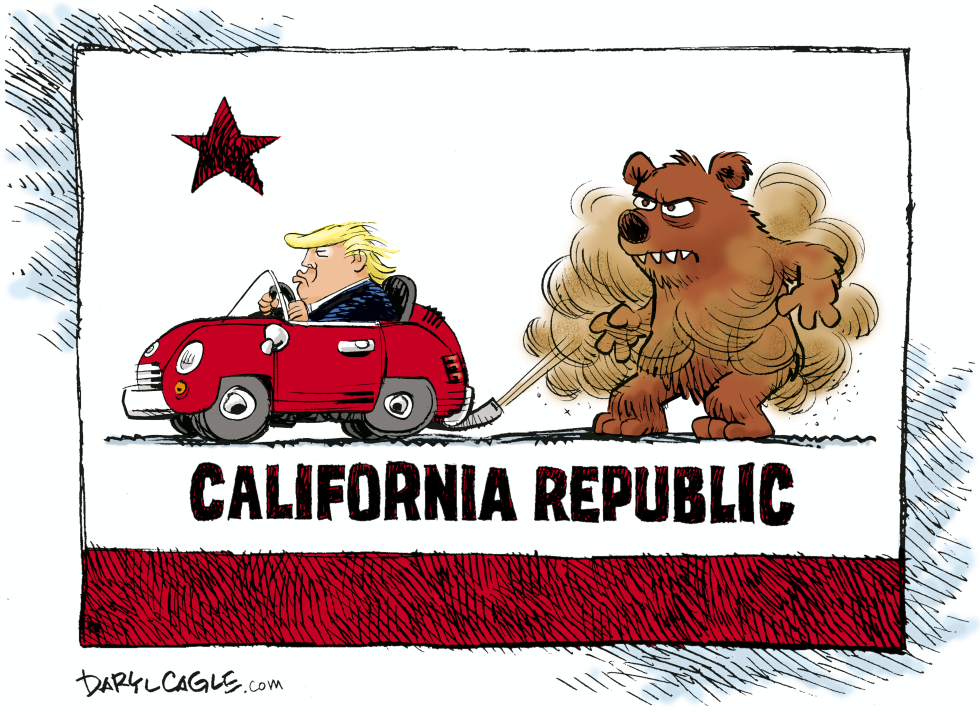  TRUMP AND CALIFORNIA EMISSIONS STANDARDS by Daryl Cagle