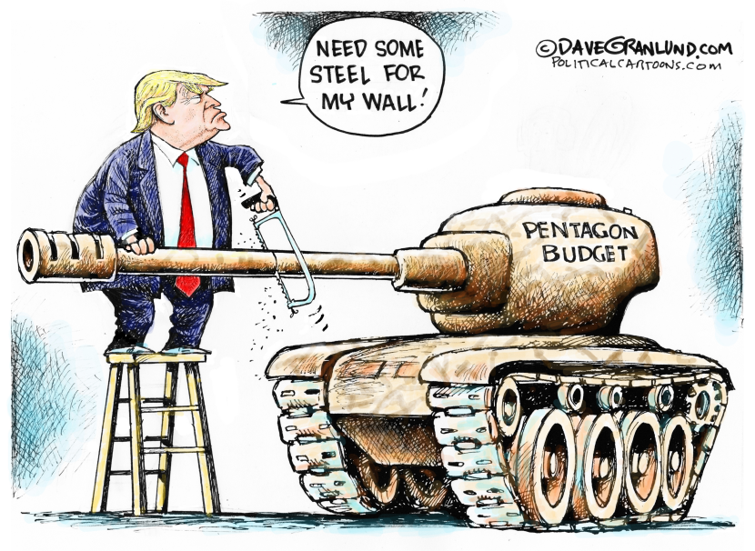 Wall funds from Pentagon budget