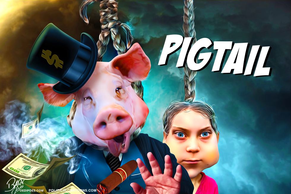 Pigtail Greta Thunberg