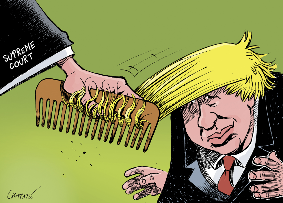  BORIS JOHNSON FLUNKED BY THE SUPREME COURT by Patrick Chappatte