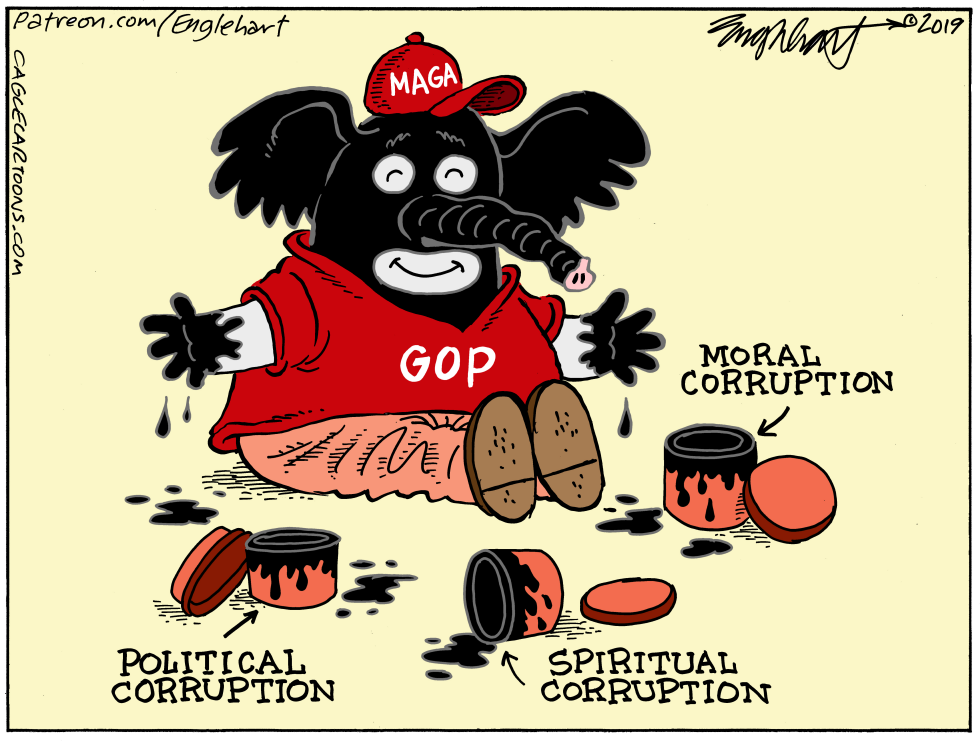  REPUBLICAN BLACK FACE by Bob Englehart