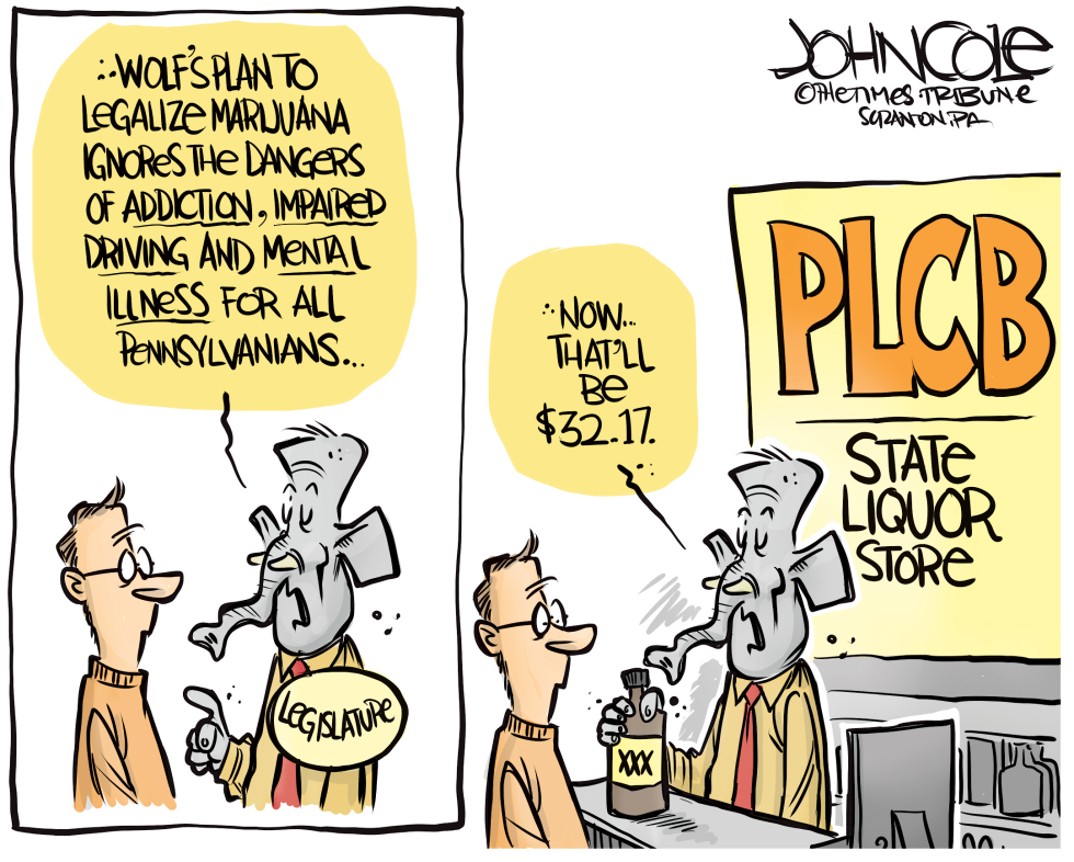 LOCAL PA Pot versus booze