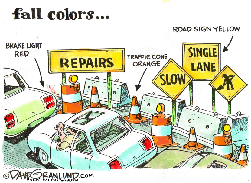 Fall colors and road repairs