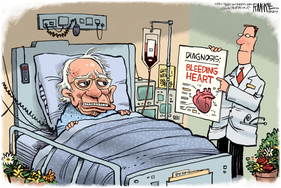  BERNIE BLEEDING HEART by Rick McKee