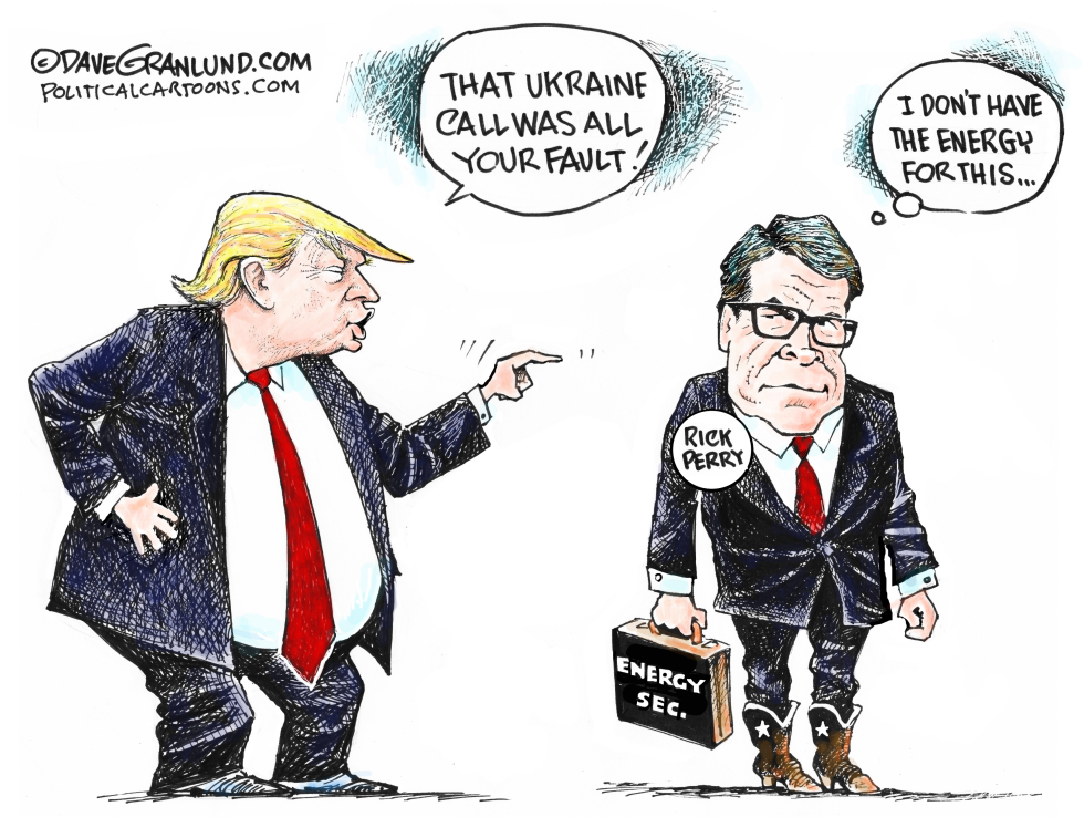  TRUMP BLAMES RICK PERRY by Dave Granlund