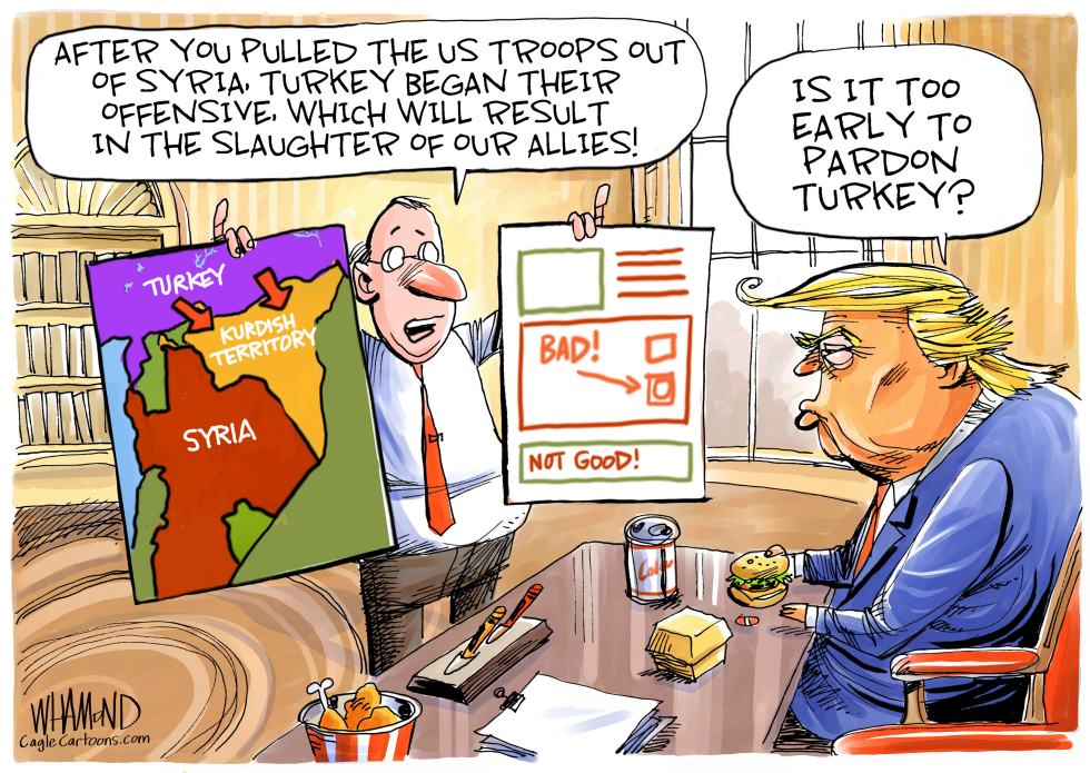  TRUMP'S TURKEY PROBLEM by Dave Whamond