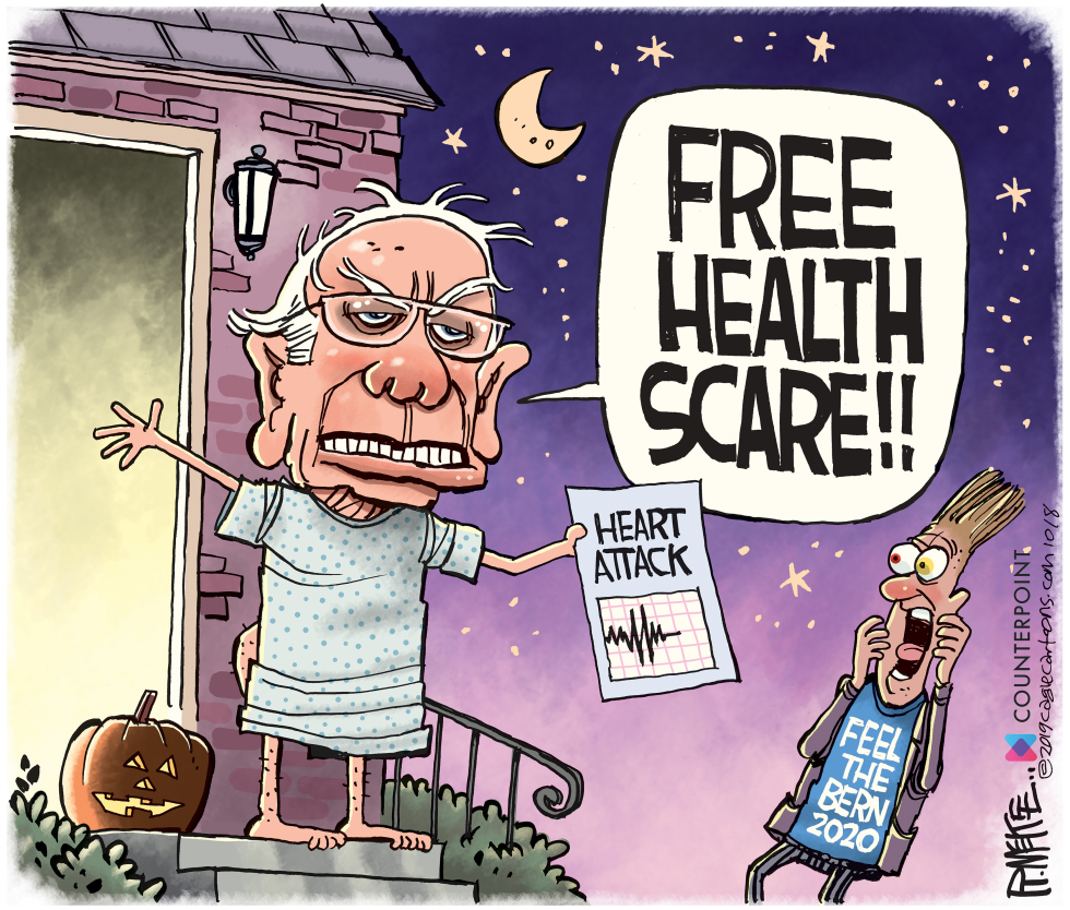  BERNIE FREE HEALTH SCARE by Rick McKee