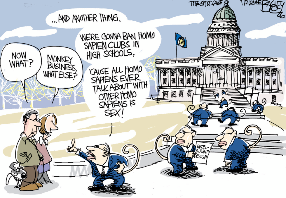  UTAH LEGISLATURE MONKEY BUSINESS by Pat Bagley