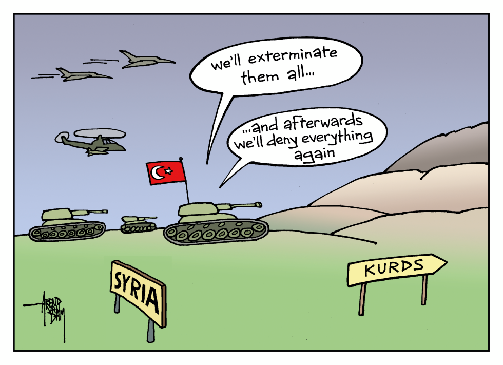Turkey invading Syria