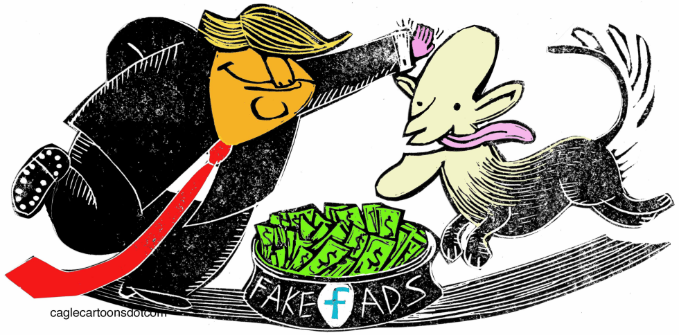  TRUMP'S FACEBOOK LAPDOG by Randall Enos