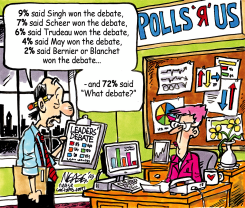 LEADERS DEBATE by Steve Nease