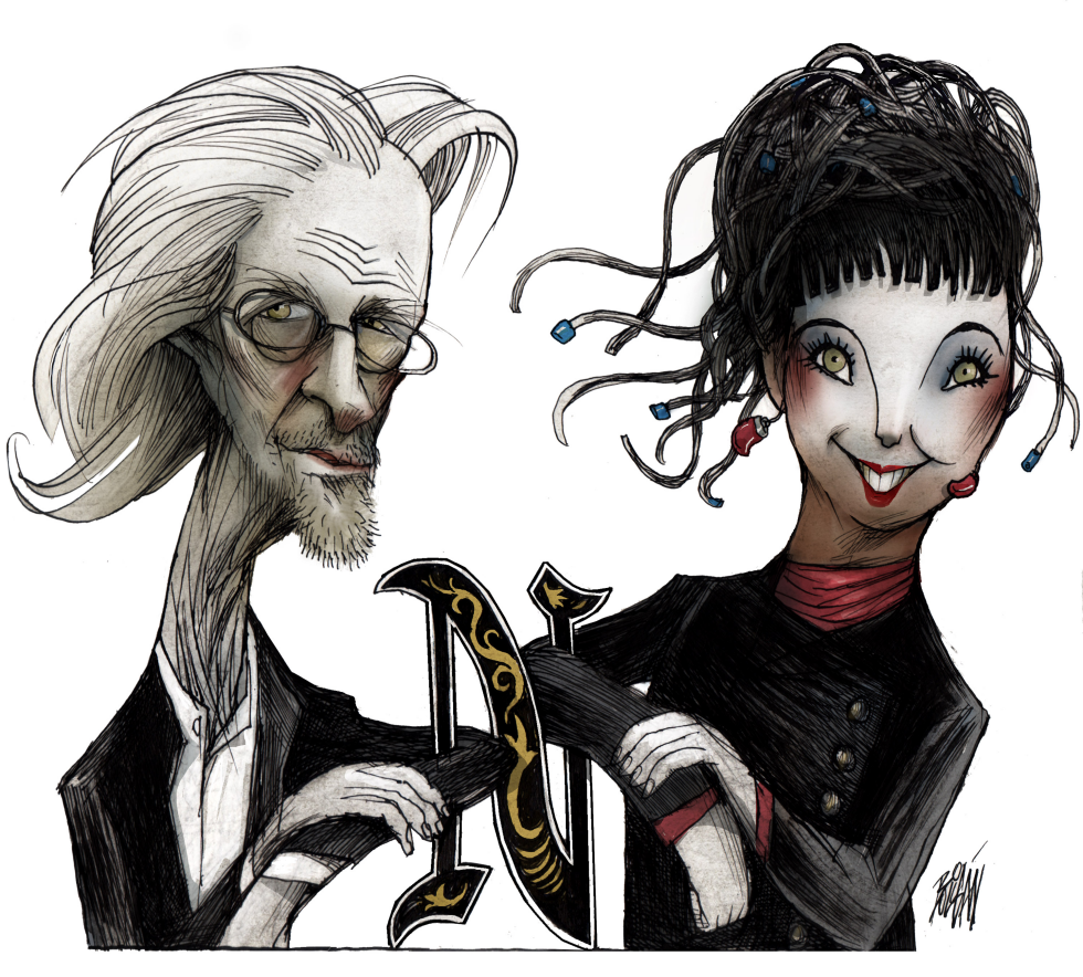  PETER HANDKE AND OLGA TOKARCZUK by Angel Boligan