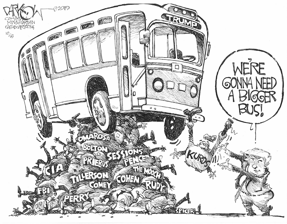  THROWN UNDER THE BUS by John Darkow