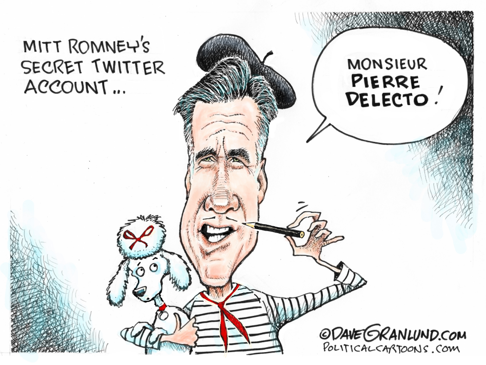  MITT ROMNEY SECRET TWITTER ACCOUNT by Dave Granlund