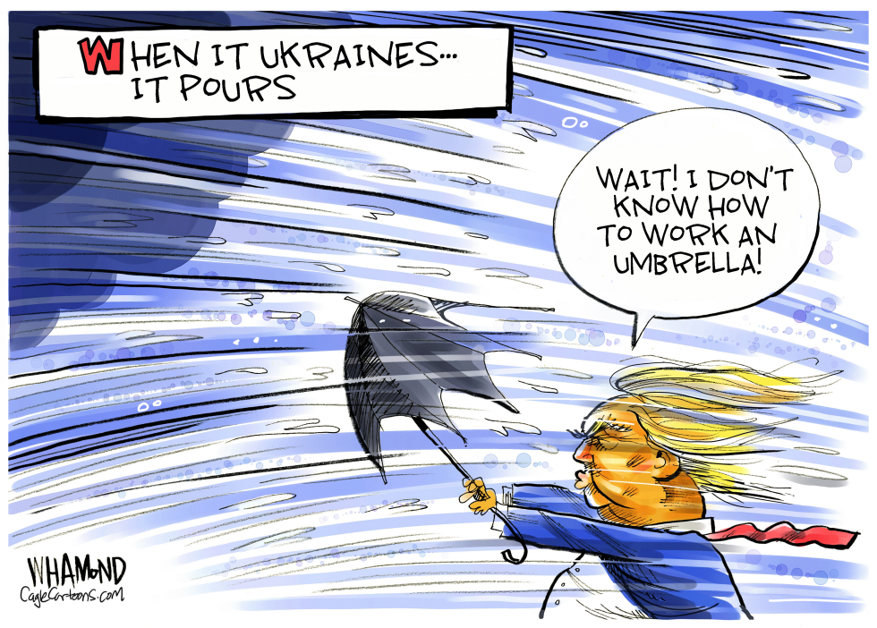  WHEN IT UKRAINES IT POURS by Dave Whamond