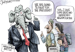 IMPEACHMENT FIGHT by Joe Heller