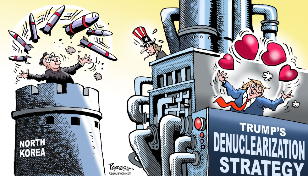 Trump and Kim missiles