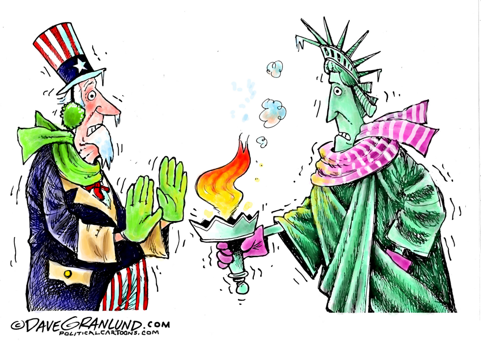  US RECORD PLUNGING TEMPERATURES by Dave Granlund