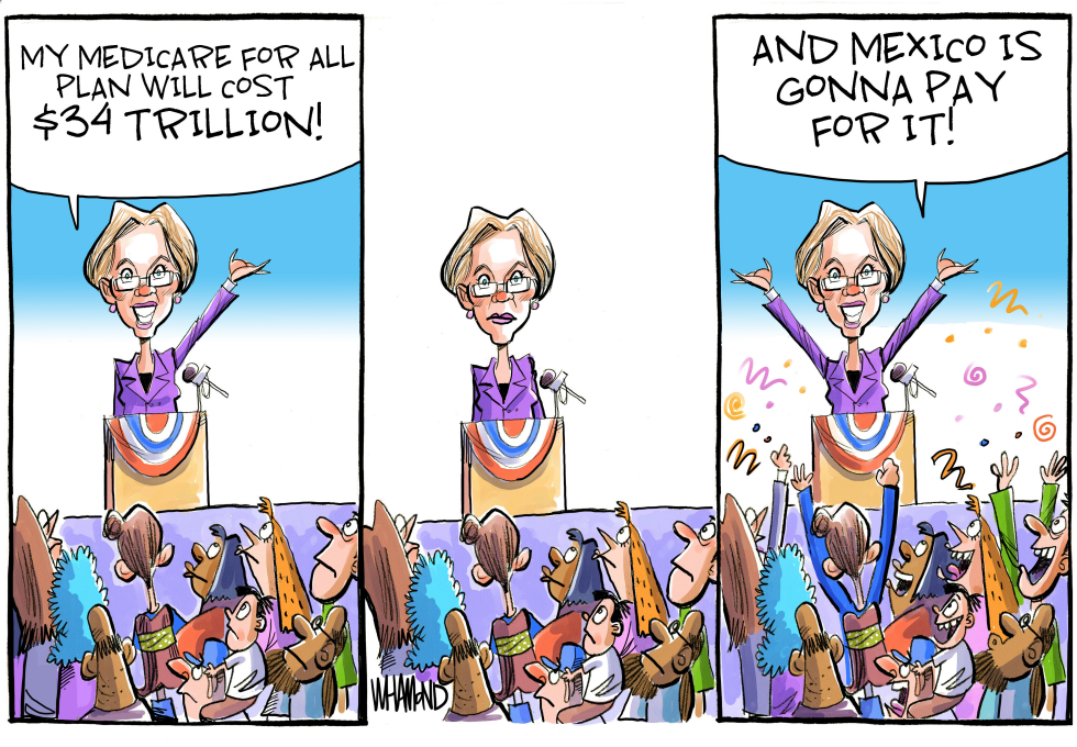  ELIZABETH WARREN HAS A HEALTH PLAN by Dave Whamond