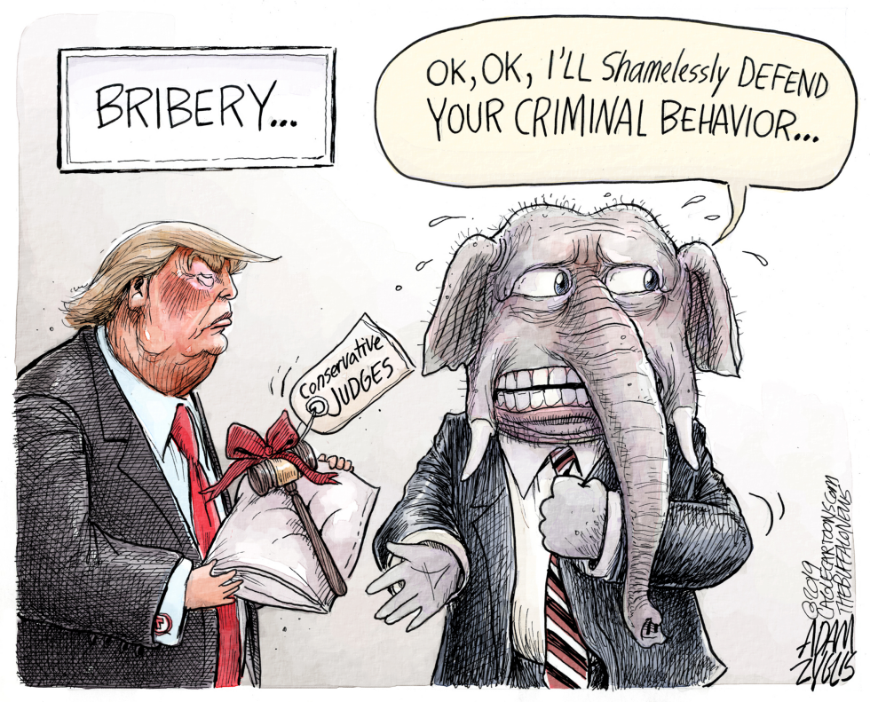  THE BRIBE by Adam Zyglis