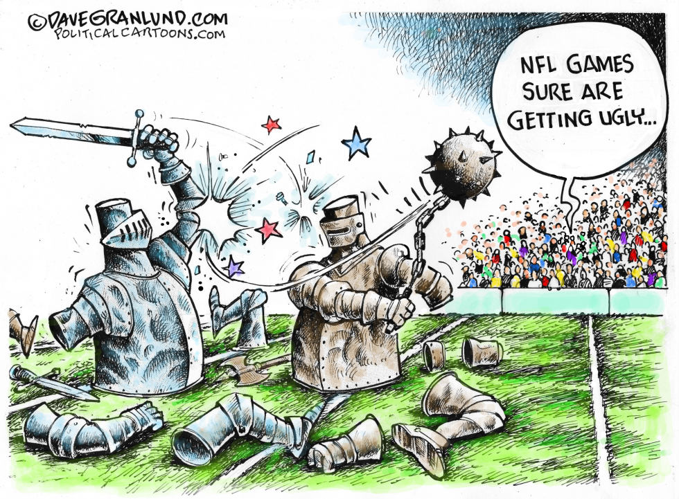  NFL BRUTAL BRAWLS by Dave Granlund