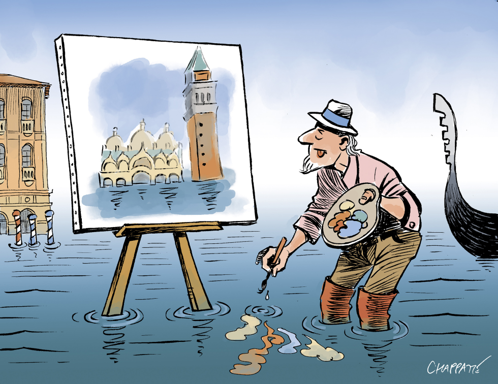  ACQUA ALTA IN VENICE by Patrick Chappatte