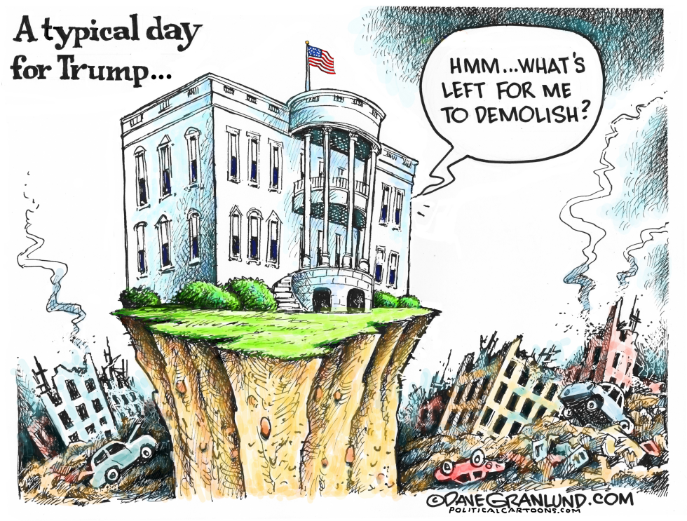  TRUMP DAILY DEMOLITION by Dave Granlund