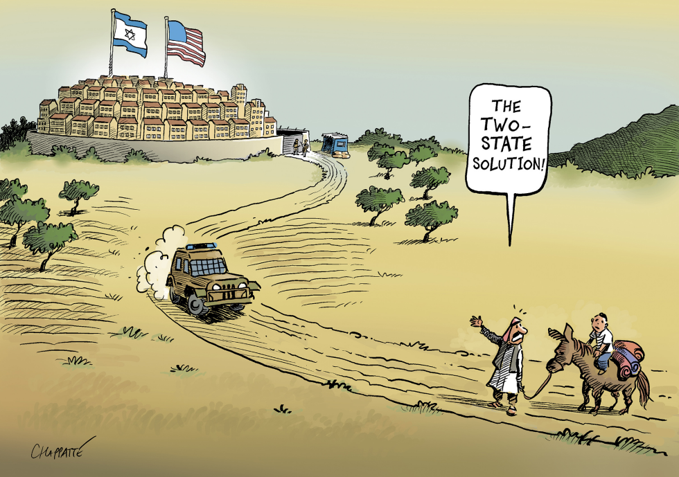  THE USA LEGITIMIZE ISRAELI SETTLEMENTS by Patrick Chappatte