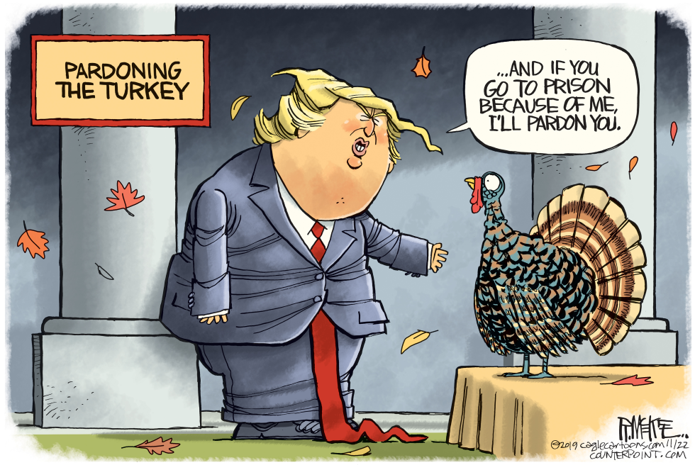  TRUMP PARDONS TURKEY by Rick McKee