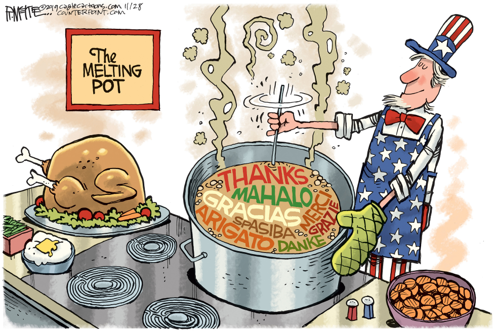  THANKSGIVING DAY MELTING POT by Rick McKee