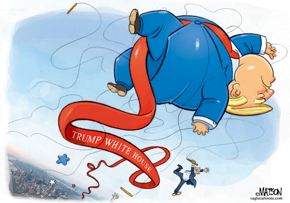  RUNAWAY TRUMP BALLOON by R.J. Matson