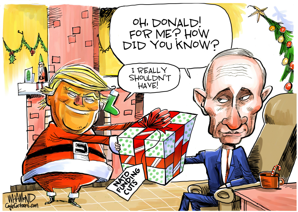  TRUMP'S EARLY CHRISTMAS PRESENT by Dave Whamond